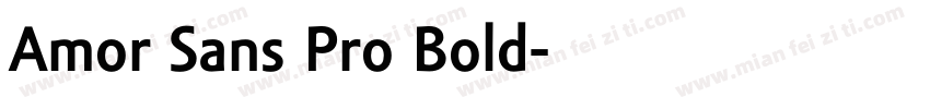 Amor Sans Pro Bold字体转换